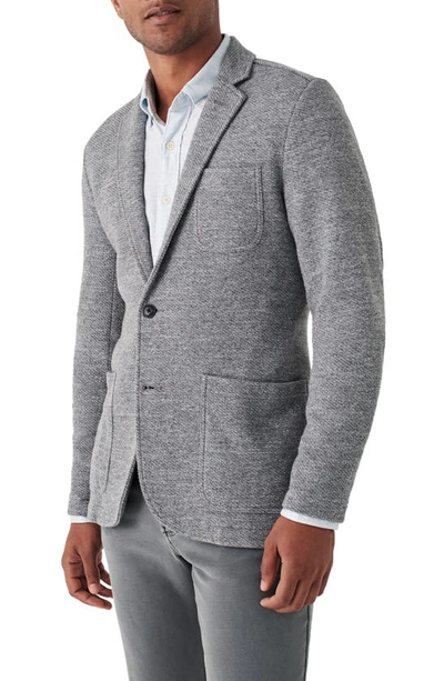Shop Faherty Brand Inlet Knit Blazer In Medium Grey Melange