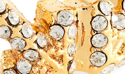 Shop Off-white Multi Arrows Crystal Pavé Ring In Gold