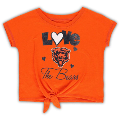 Shop Outerstuff Toddler Orange/navy Chicago Bears Forever Love T-shirt & Leggings Set
