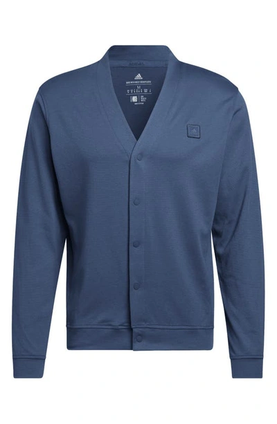 Shop Adidas Golf Go-to Primeblue Golf Cardigan In Crew Navy