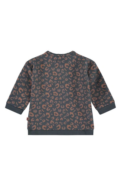 Shop Babyface Heart Embroidered Print Sweatshirt In Iron