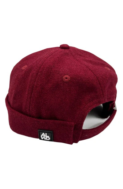 Shop A Life Well Dressed Adjustable Beanie Cap In Burgundy