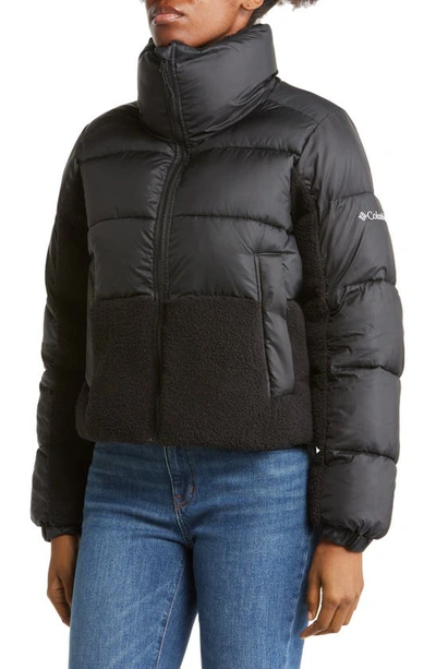 Shop Columbia Leadbetter Point™ High Pile Fleece Hybrid Jacket In Black