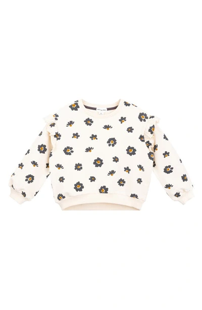 Shop Miles The Label Kids' Floral Sweater In 102 Beige