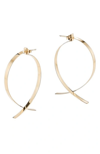 Shop Lana 46mm Upside Down Front/back Hoops In Yellow