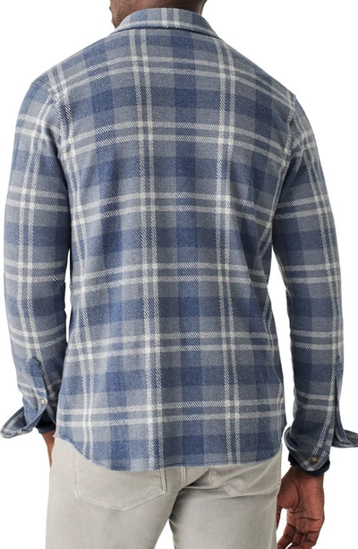 Shop Faherty Legend Plaid Button-up Sweater Shirt In Vintage Blue Plaid