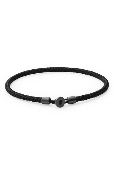 Shop Miansai Nexus Rope Bracelet In Solid Black
