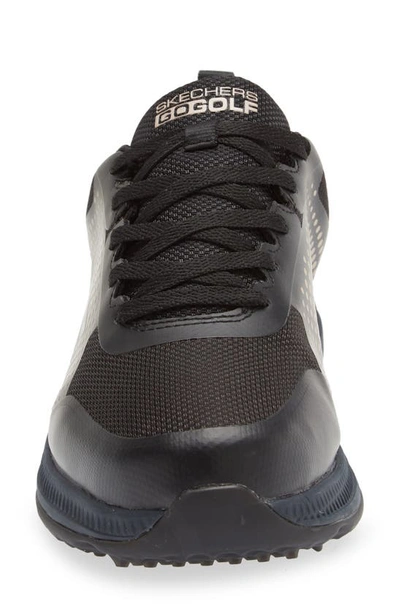 Shop Skechers Go Golf Elite 5 Sport Waterproof Sneaker In Black/ Rose Gold