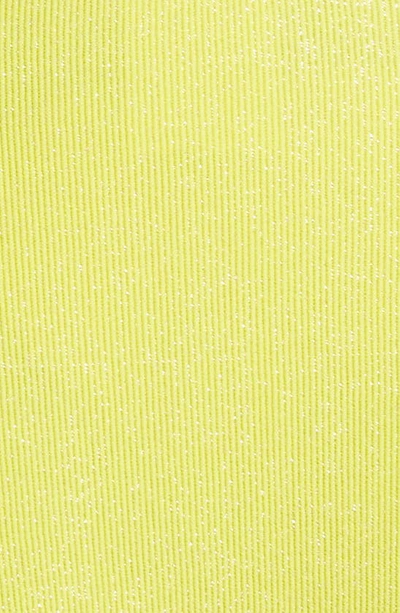 Shop Stella Mccartney Ring Detail Glitter Bikini Bottoms In Yellow