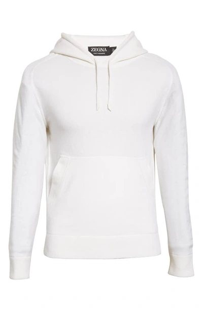 Zegna Oasi Cashmere Hoodie In White
