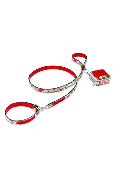 Shop Christian Louboutin Loubileash Comic Patent Leather Leash In Multi/ Loubi