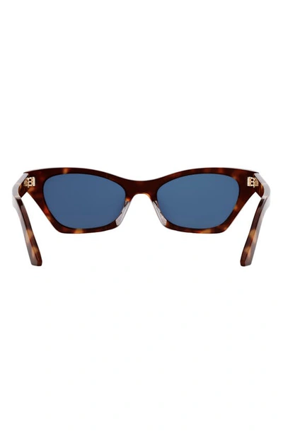 Shop Dior 'midnight B1i 53mm Butterfly Sunglasses In Blonde Havana / Blue