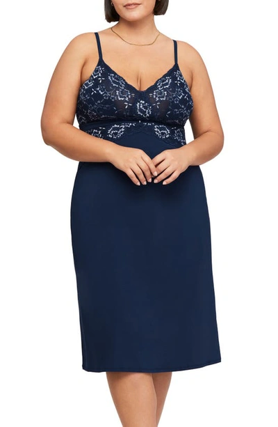 Shop Montelle Intimates Full Support Gown In Gemstone Blue/ Heaven