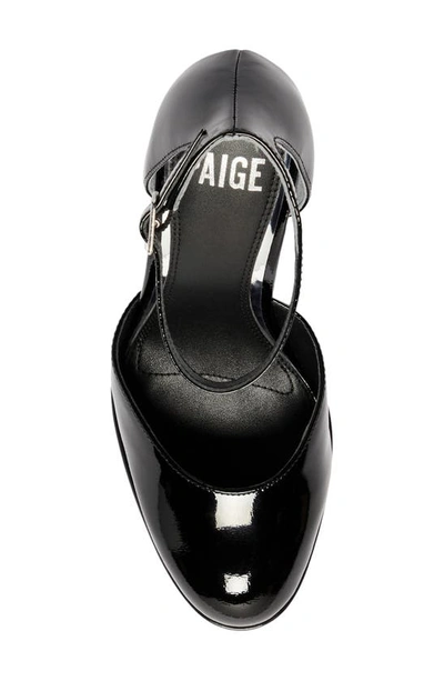 Shop Paige Molly Ankle Strap Platform Pump In Black