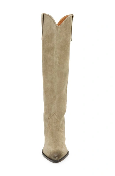 Shop Isabel Marant Denvee Tall Western Boot In Taupe