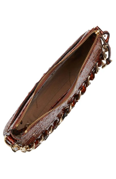 Shop Brahmin Mod Shayna Croc Embossed Leather Crossbody Bag In Pecan