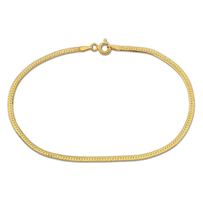 Shop Amour 3.5mm Flex Herringbone Chain Bracelet In 10k Yellow Gold