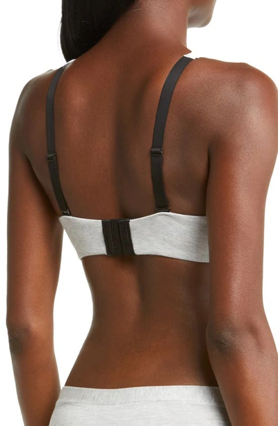 Meundies Feelfree Longline Bralette In Heather Grey