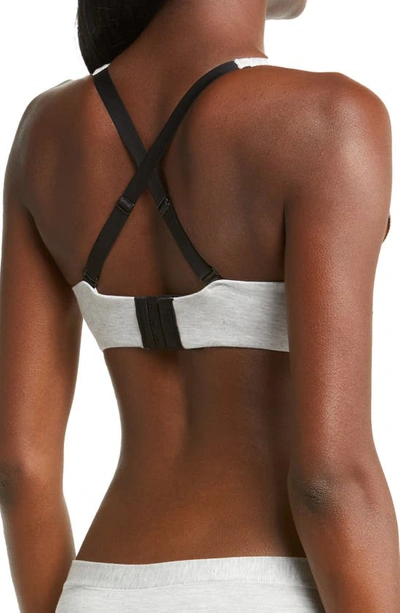 Meundies Feelfree Longline Bralette In Heather Grey