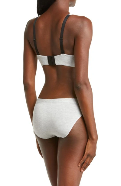 Meundies Feelfree Longline Bralette In Heather Grey