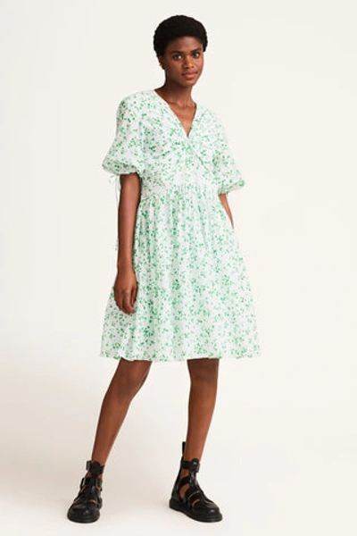 Shop Merlette Mailou Dress In Green Mini Floral Print