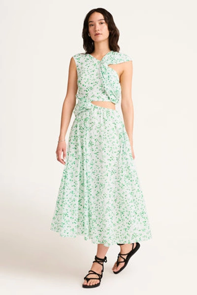 Shop Merlette Rhapsody Dress In Green Floral Print In Green Mini Floral Print