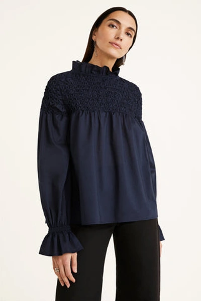 Merlette Majorelle Top In Navy In Navy