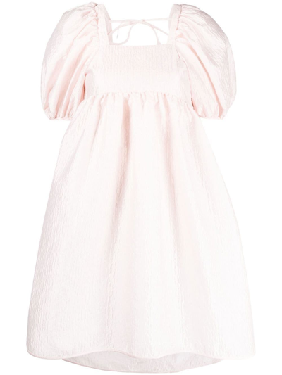 Shop Cecilie Bahnsen Tilde Puff-sleeve Dress In Pink