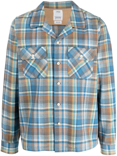 Shop Visvim Boomer Check-print Shirt In Blue