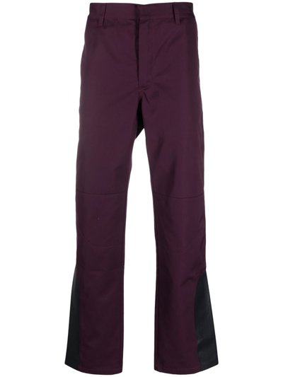 Shop Gr10k Protect Straight-leg Trousers In Purple