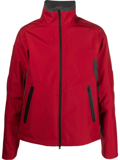 Shop Gr10k Scheleton Zip-fastening Jacket In Red