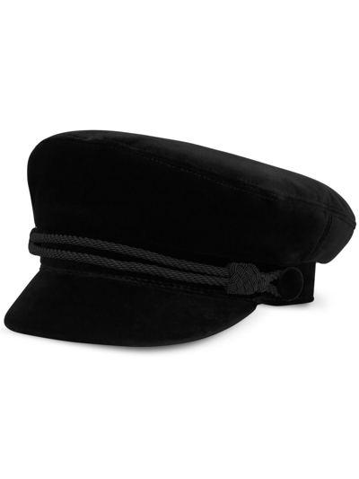 Shop Saint Laurent Baker-boy Cap In Black