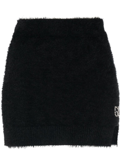 Shop Gcds Mini Skirt With Logo In Black