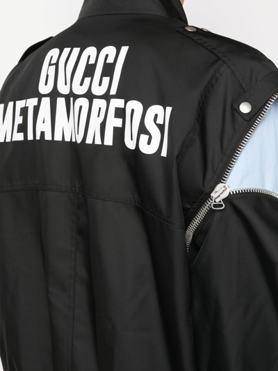 Shop Gucci Logo-print Bomber Jacket In Black