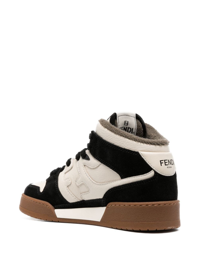 Shop Fendi Match High-top Sneakers In Neutrals