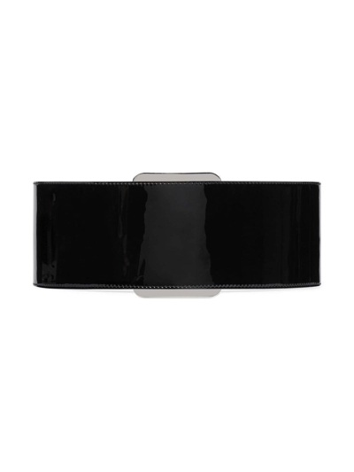 Shop Gucci Wide Patent-leather Belt In Black