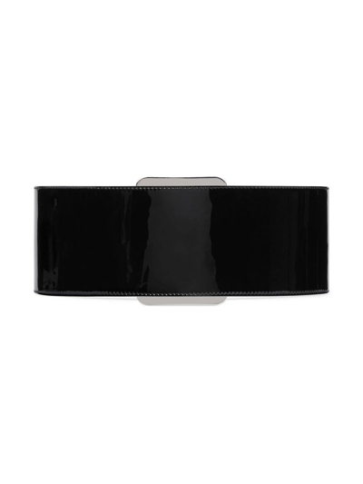 Gucci Wide Patent-leather Belt In Black