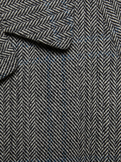 Shop Gucci Houndstooth-check Coat In Grey
