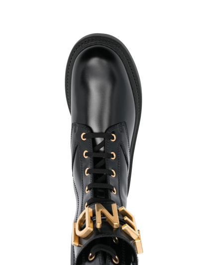 Shop Fendi Lace-up Ankle Boots In Black