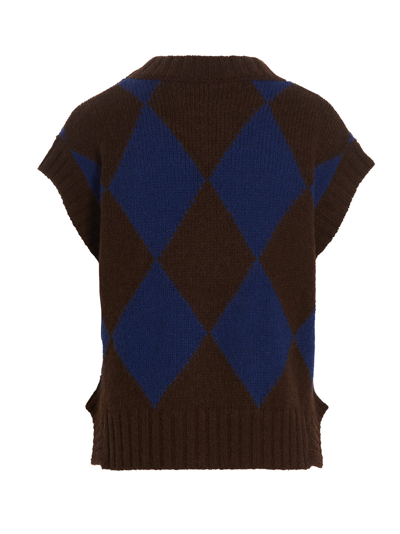 Shop La Doublej Argyle Vest In Multicolor