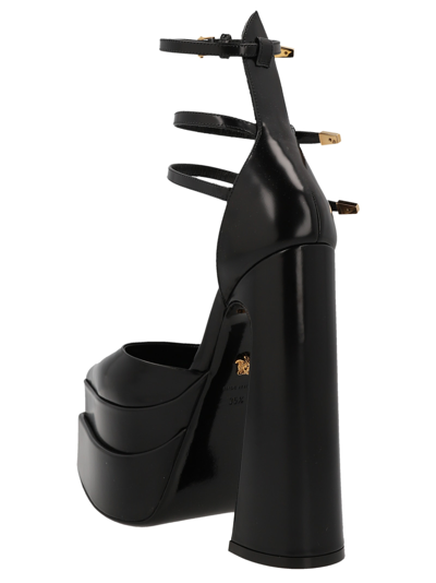 Shop Versace Aevitas Pointy Pumps In Black
