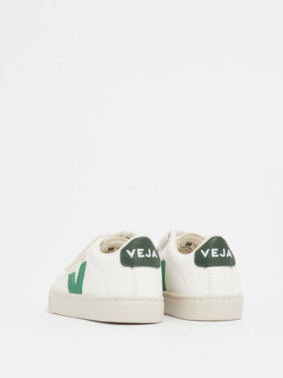 Shop Veja Esplar Velcro Sneaker In B.co-verde