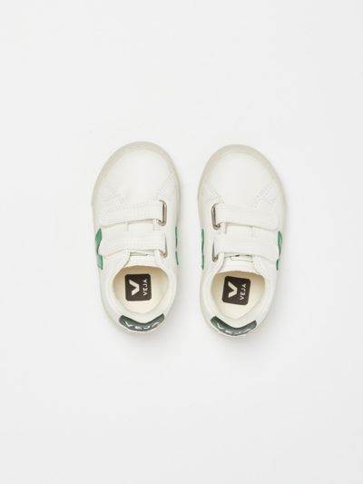 Shop Veja Esplar Velcro Sneaker In B.co-verde