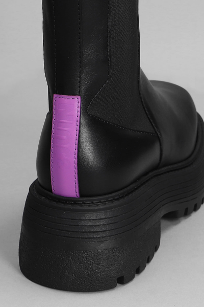 Shop 3juin Tokio Combat Boots In Black Leather