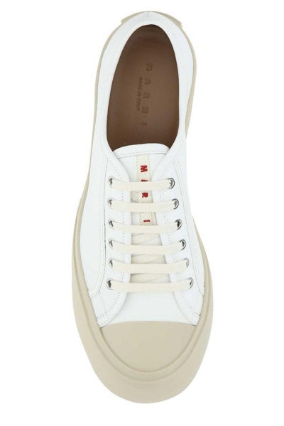 Shop Marni Pablo Lace-up Sneakers In White