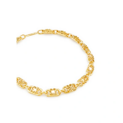 Shop Aurelie Bidermann Selma Clover Necklace In Golden