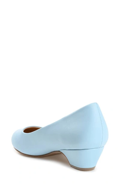 Journee Collection Saar Womens Round Closed Toe Block Heel Pumps In Light Blue