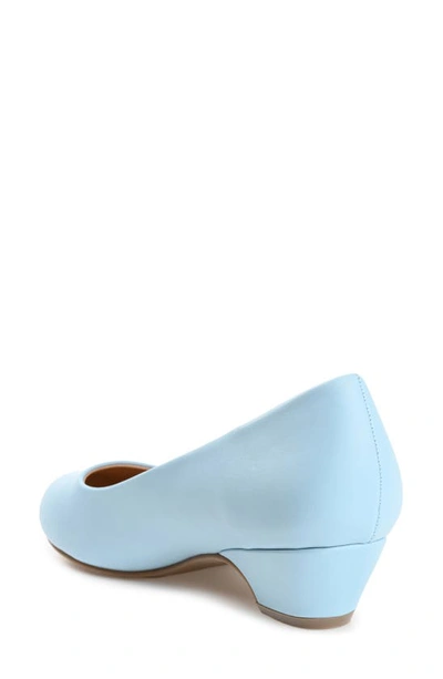 Journee Collection Saar Womens Round Closed Toe Block Heel Pumps In Light Blue