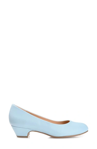Journee Collection Saar Womens Round Closed Toe Block Heel Pumps In Light Blue