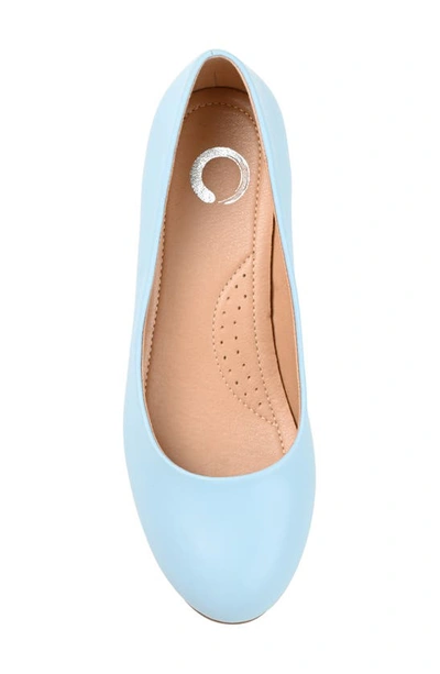 Journee Collection Saar Womens Round Closed Toe Block Heel Pumps In Light Blue
